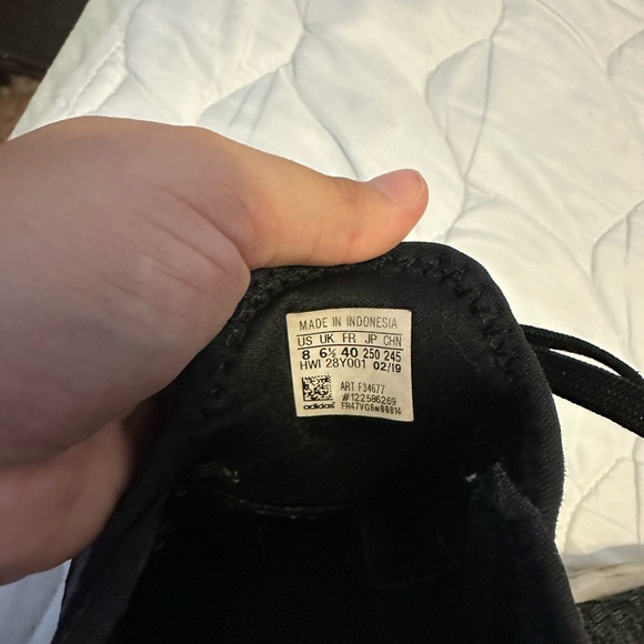 Adidas Cloudfoam. Size 8. Black and gold. Worn but still in good condition. - Picture 5 of 5